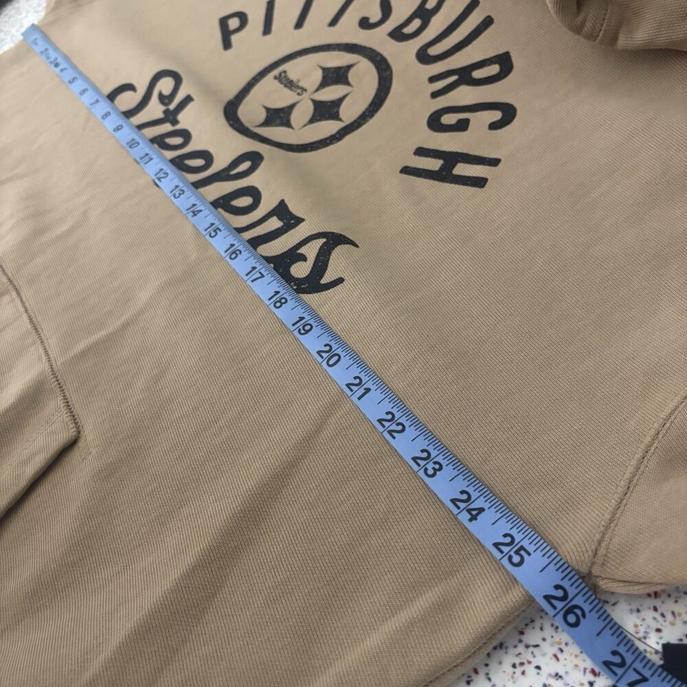 NWT Pittsburgh Steelers Football Hoodie Sweatshirt Large Khaki Men’s Women’s NFL - Picture 9 of 11